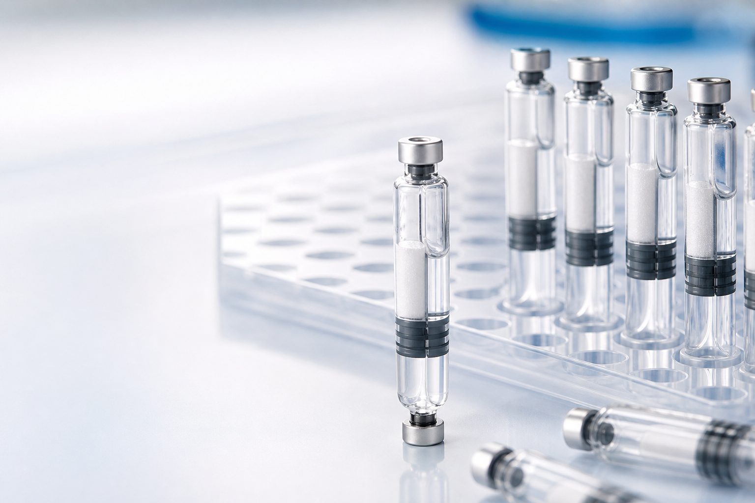 Moxi Peptide peptides presented in dual-chamber cartridges